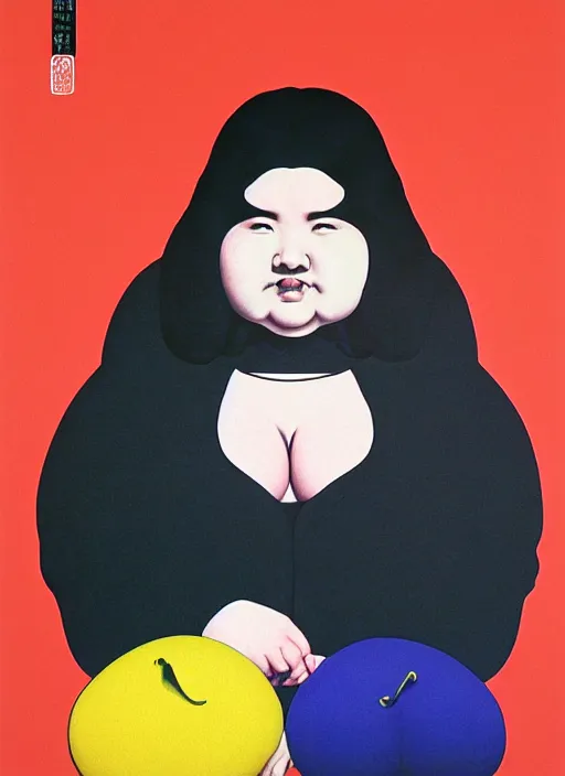 Image similar to portrait cute fat woman by shusei nagaoka kaws, david rudnick, takato yamamoto, airbrush on canvas pastell colors cell shaded 8 k