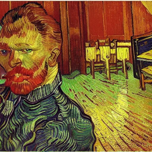 Image similar to high quality high detail painting by vincent van gogh, hd, rapper, photorealistic lighting