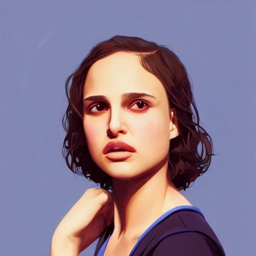 Prompt: the 13 year old Natalie Portman from Leon the professional, fantasy, portrait, sharp focus, intricate, elegant, digital painting, artstation, matte, highly detailed, concept art, illustration, ambient lighting, art by ilya kuvshinov, artgerm, Alphonse mucha, and Greg Rutkowski