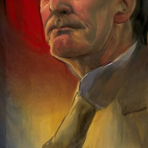 Prompt: the point, the aftermath of the 2 0 2 0 election showed how fragile democracy can be. so fragile that one man, who hasn't been in national office in decades, may have single - handedly saved it, by charlie bowater, by edward munch, soviet art
