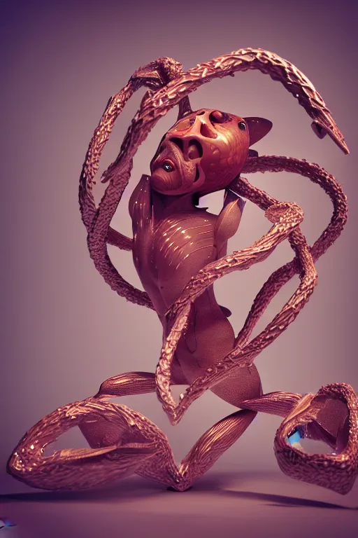 Prompt: a sculpture of fish ocean intertwined, diode lighting, a lovely cornucopia of flowers and human body parts, body parts, independent heart shaped, highly detailed, octane render, cinematic, shock, sharp focus, ball, an independent psycho, clean, studio lighting