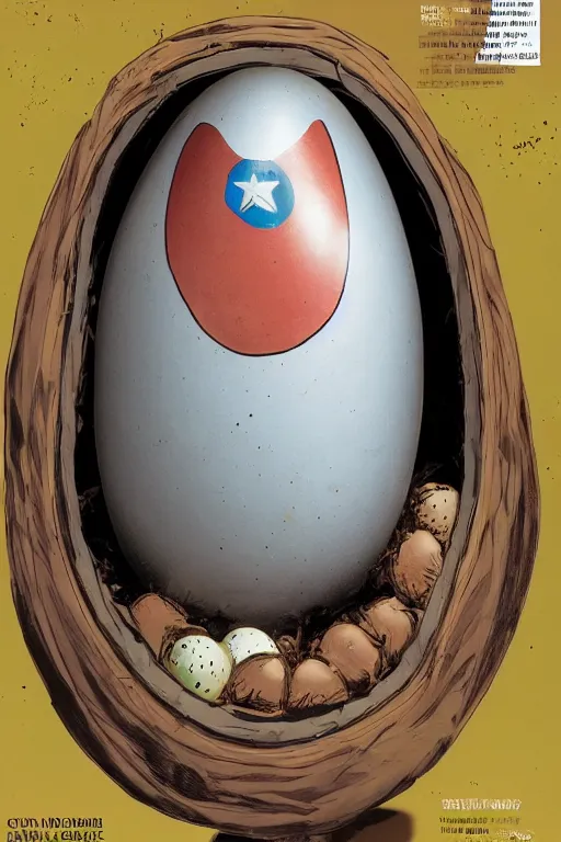 Image similar to chris evans peeks out of an egg, very detailed, published in the times magazine, 8 k