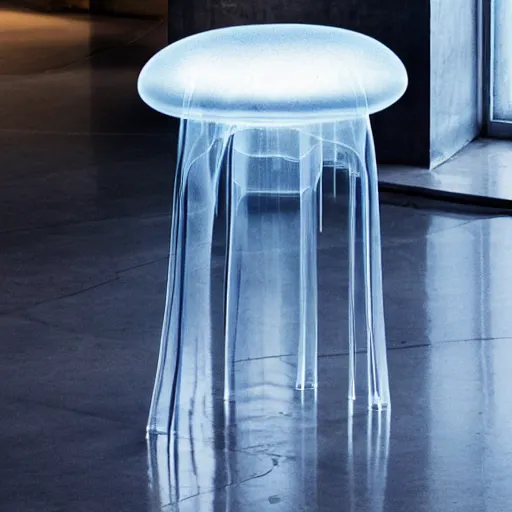 Prompt: the jellyfish stool by tadao ando