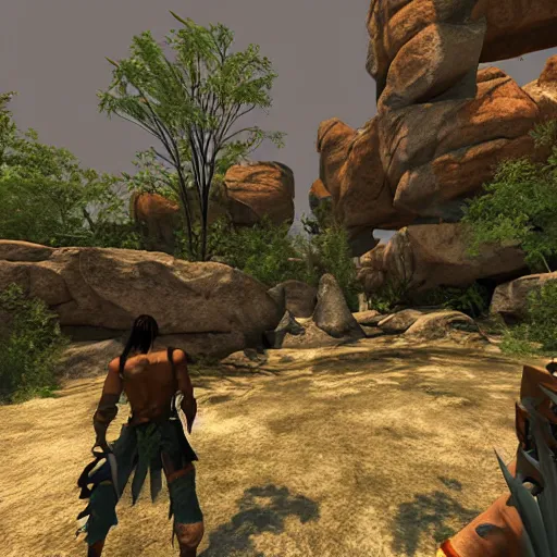 Prompt: turok in unreal engine 5