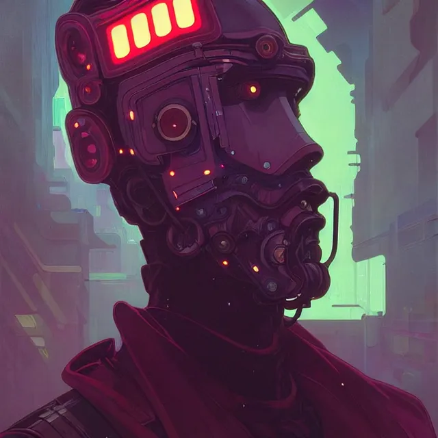 Prompt: a beautiful portrait painting of a ( cyberpunk ) henry cavell by simon stalenhag and pascal blanche! and alphonse mucha! and nekro!! and josan gonzalez!. in style of digital art. colorful comic, film noirs, symmetry, brush stroke, vibrating colors, hyper detailed. octane render. trending on artstation