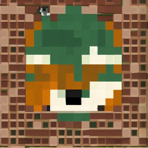 Image similar to woodland fox, resistance, antropomorphic, guerilla soldier, green flag, pixel art