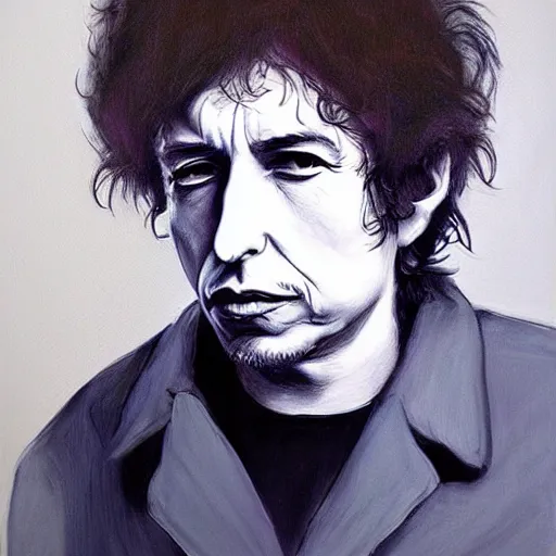 Prompt: simple yet detailed portrait bob dylan by lisa yuskavage