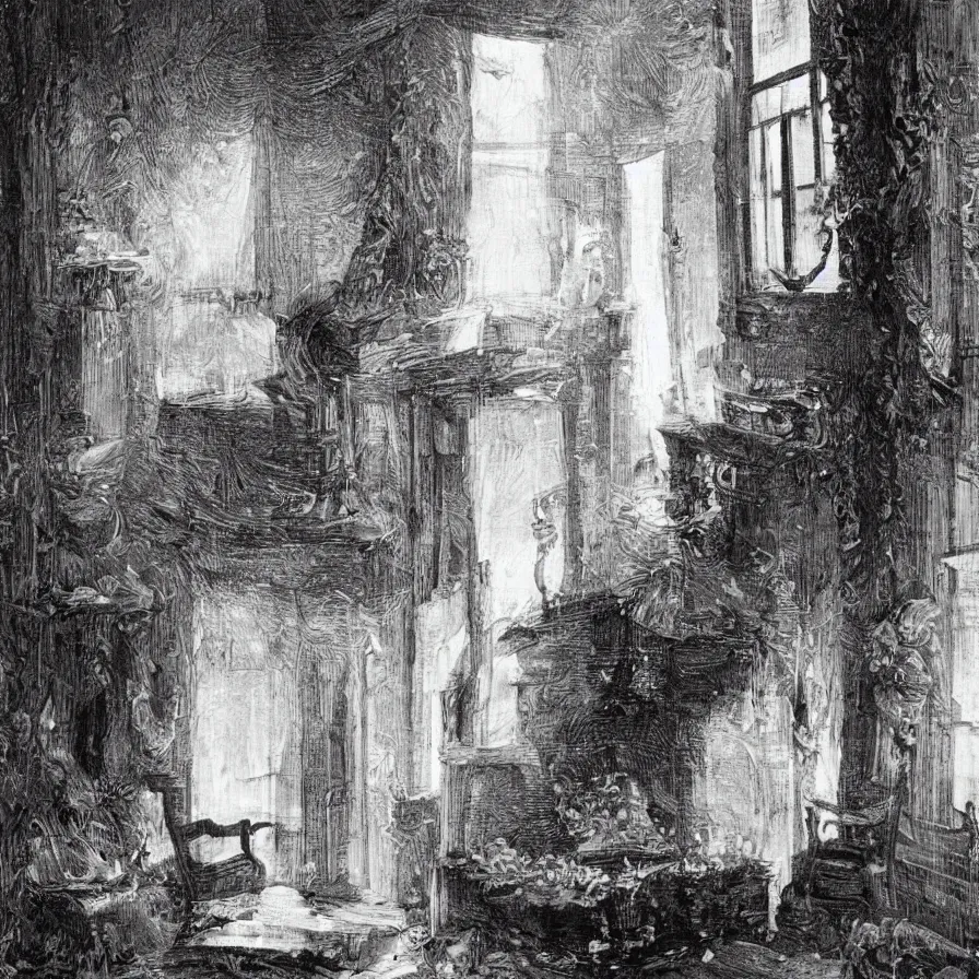 Image similar to Hear the asynchronous pulsation, clicks of eyelids, toggling, and the beating of a heart: a Life, in thick layers of rhythms, coating a stubborn core. Watch the white curtain of the mansion, bBehind windows, dancing, and the fire in the hearth: a Life, in thick layers of stones, glowing out with warmth.