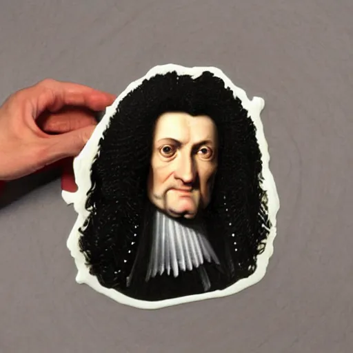 Image similar to 1 7 th century gottfried leibnitz wearing a wig stop motion vinyl action figure, plastic, toy, butcher billy style