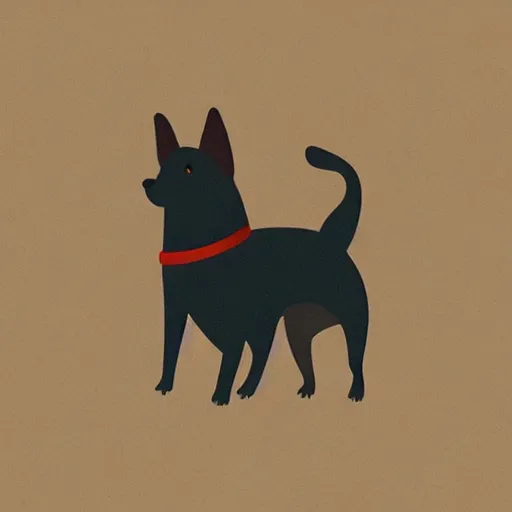 Image similar to illustration of dog in the night