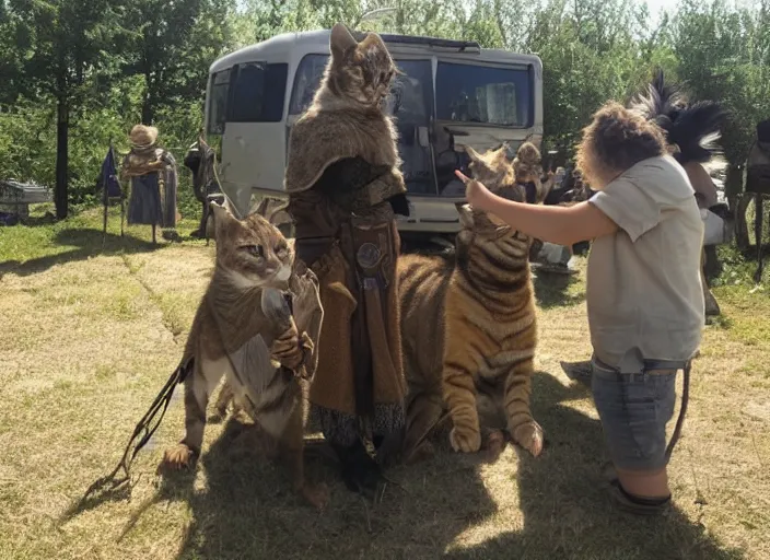 Prompt: A demonstration of how to properly pet a Khajiit caravanner right between their two perked ears to earn an expression of bemusement.