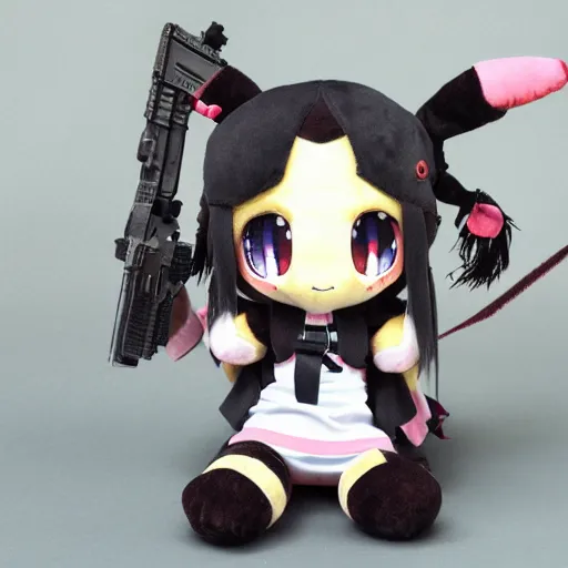 Prompt: cute fumo plush of a girl from a special commando unit, kawaii anime girl