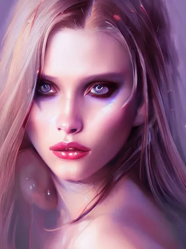 Image similar to portrait of abbey lee by liang xing, legend of the cryptids