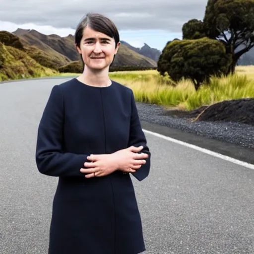 Prompt: chloe swarbrick rules over aotearoa new zealand with an iron fist