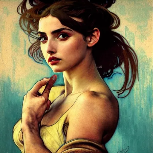 Prompt: half length portrait of ana de armas as a beautiful female human thief, royo, klimt, miro, vallejo, frazetta, alphonse mucha, greg rutkowski, whealan