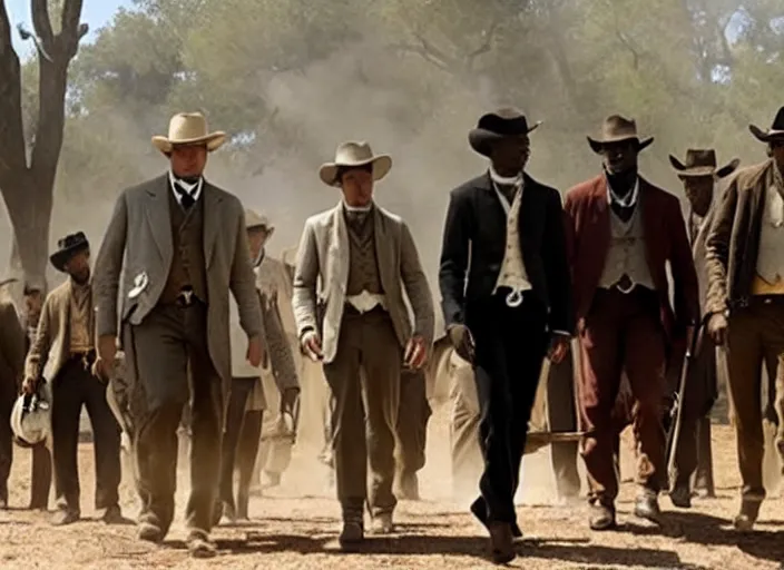 Prompt: geert wilders in django unchained field scene