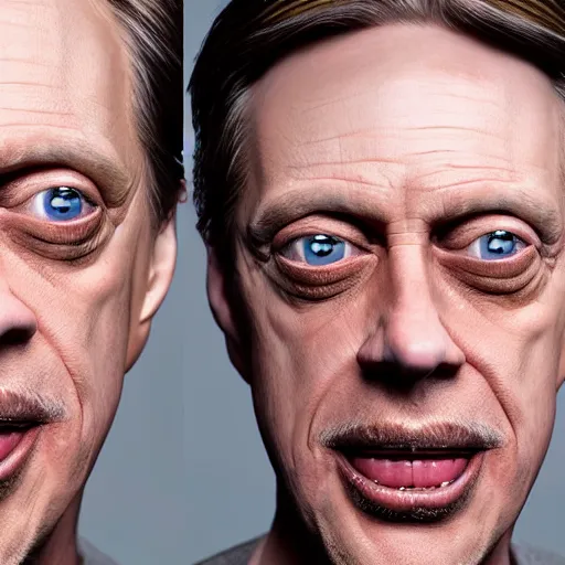 Prompt: hyperrealistic mixed media image of steve buscemi, exaggerated teeth, stunning 3 d render inspired art by xiang duan and thomas eakes, perfect facial symmetry, immaculate complexion, realistic, highly detailed attributes and atmosphere, dim volumetric cinematic lighting, 8 k octane detailed render, post - processing, masterpiece,