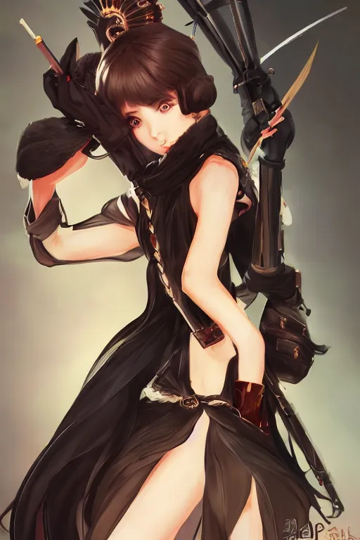 Image similar to Audrey Hepburn in a blade and soul spinoff artbook rendered by the artist Hyung tae Kim , trending on Artstation by Hyung tae Kim, artbook, Taran Fiddler