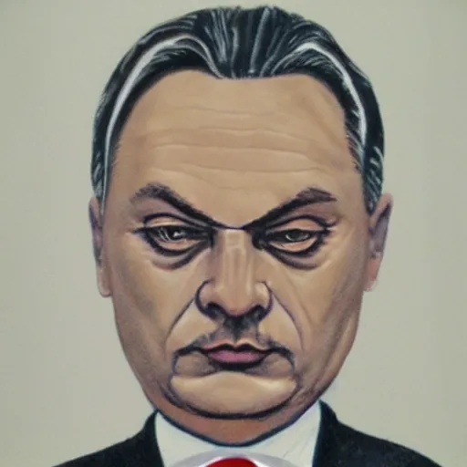 Prompt: id photo of a viktor orban in emperor outfit, art by pater sato