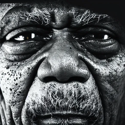 Close Up Photo of Man with Black Face Paint · Free Stock Photo