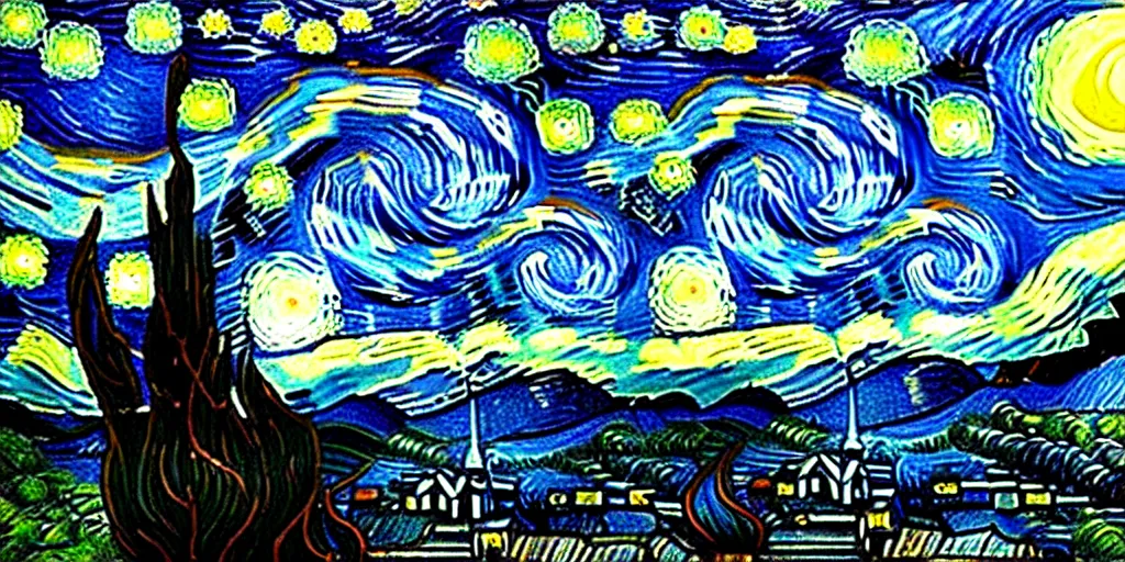 Image similar to the edge of the world has a view of our starry night sky, Not Van Gogh, High fantasy, Cinematic Matte Painting, Insanely Detailed, Award Winning, Trending on Artstation, 8k, UHD