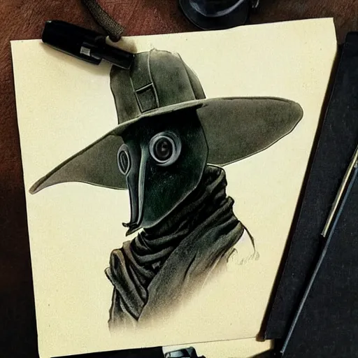 Image similar to A plague doctor portrait by Norman Rockwell masterpiece, octane trending on cgsociety, Extremely detailed