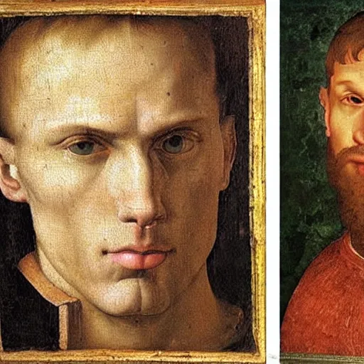 Image similar to A 14th century italian renaissance oil painting of Jerma985, portrait of Jerma985, grainy, realistic, very realistic, hyperrealistic, highly detailed, very detailed, extremely detailed, very neat, very epic, very cool, detailed, trending on artstation