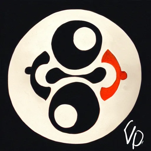 Image similar to two cats holding each other's tail, circle design, yin yang inspired, designed by victo n'gai