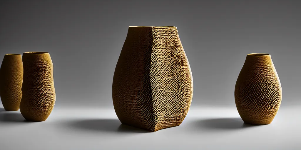 Prompt: honeycomb vase traditional design by tomas gabzdil libertiny, product design, film still from the movie directed by denis villeneuve with art direction by zdzisław beksinski, telephoto lens, shallow depth of field