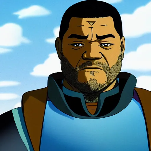 Image similar to Laurence Fishburne in Avatar: the last airbender, designed by Bryan Konietzko