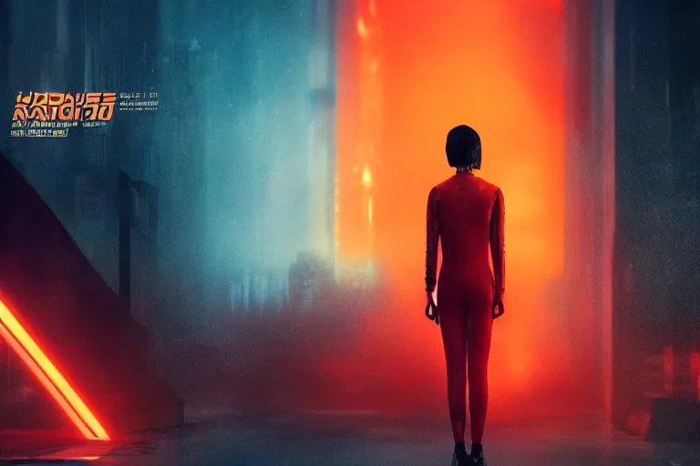 Image similar to a still from the film bladerunner 2 0 4 9 depicting haruka abe wearing an orange prison jumpsuit. a screaming holographic face dominates the background. futuristic medical equipment surrounds haruka abe. sci fi, futuristic,