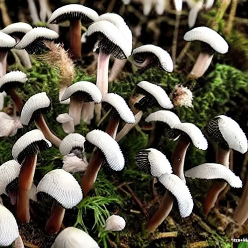 Prompt: Coprinus comatus, HD photo, extremely realistic, detailed