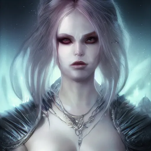 Image similar to kerli koiv, zelda, darkwave, darksynth character portrait, sharp, digital matte painting, art by luis royo, greg rutkowski, wlop, dramatic lighting, trending on artstation