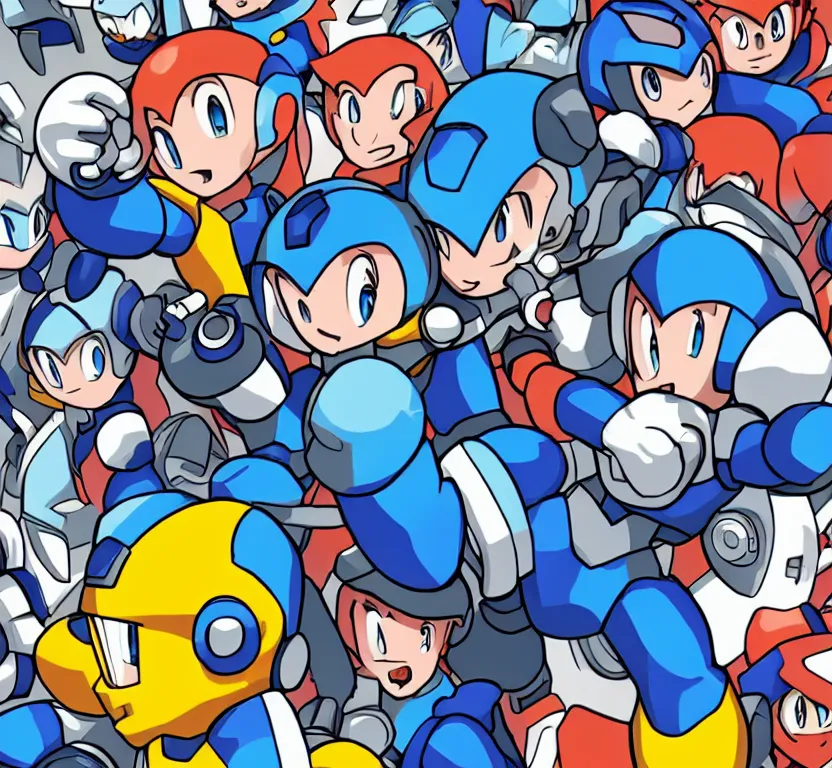 Image similar to megaman selfie.