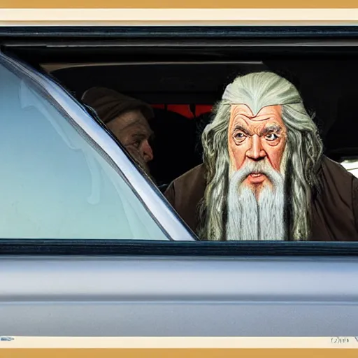 Image similar to gandalf in the drive thru at wendy's working on the weekend by norman rockwell 8 k