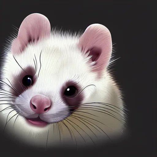 Image similar to Ferret emoji, digital art, high quality 4k