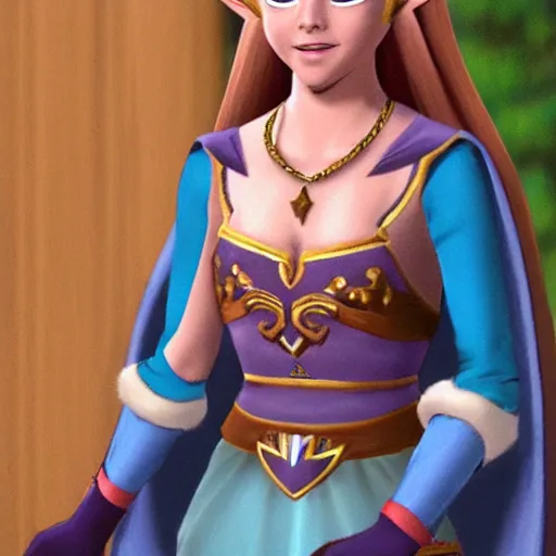 Prompt: princess zelda in the show the office