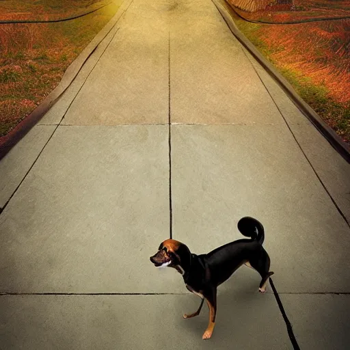 Prompt: , detailed conceptual photography beware of the dogs