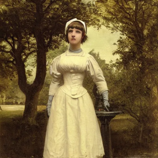 Portrait of a Young Woman in White