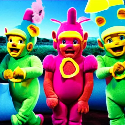 Image similar to Danny Trejo guest stars in teletubbies