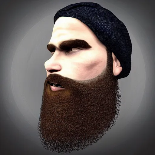 Image similar to beardthug, hyperrealistic