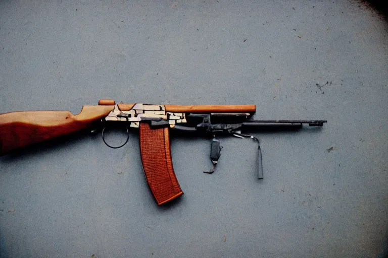 Image similar to ak - 4 7, professional photography, 3 5 mm film