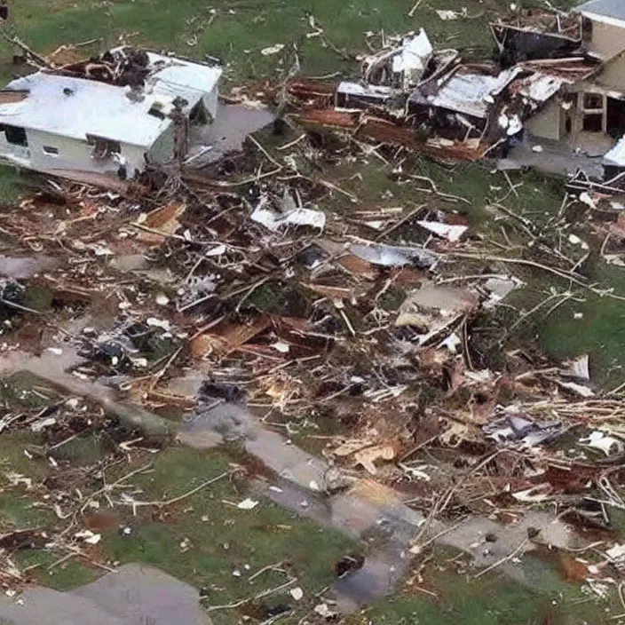 Image similar to on cnn f5 tornado destroying a town trending on twitter real