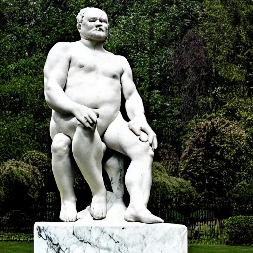 Image similar to andy richter, by auguste rodin, marble