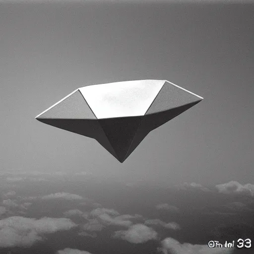 Prompt: tr3b triangle photograph uap ufo antigravity