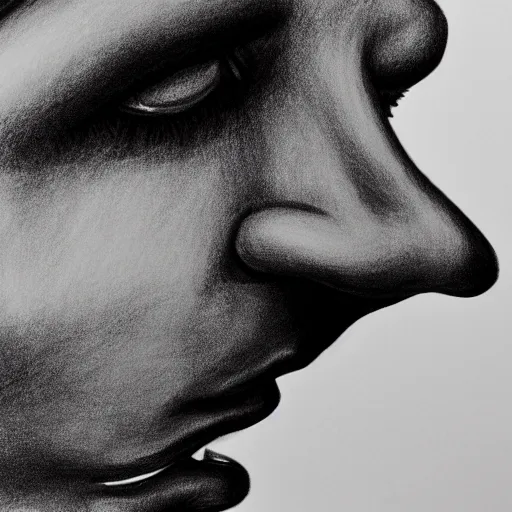 Image similar to close up drawing of nose