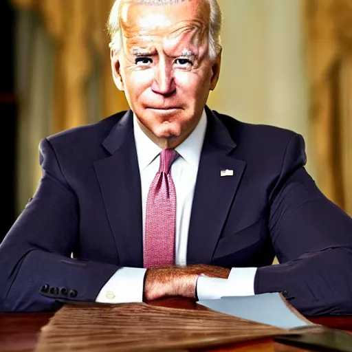 Image similar to joe biden suspiciously looking into the camera, portrait, magazine photograph, cnn, fox news, looking confused