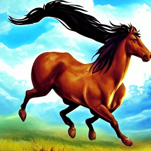 Prompt: spirit : stallion of the cimarron dalle 2 art