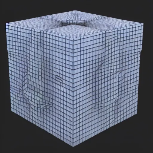 Image similar to a 3 d rendering of a 4 d cube, blender's eevee, digital artwork