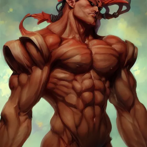 Image similar to anime portrait of goblins as a muscular anime boy by stanley artgerm lau, wlop, rossdraws, james jean, andrei riabovitchev, marc simonetti, and sakimichan, trending on artstation